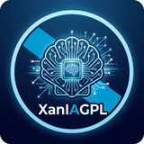 Logotipo de XanIAGPL: unha vieira debuxada como circuíto electrónico cun chip en forma de cerebro